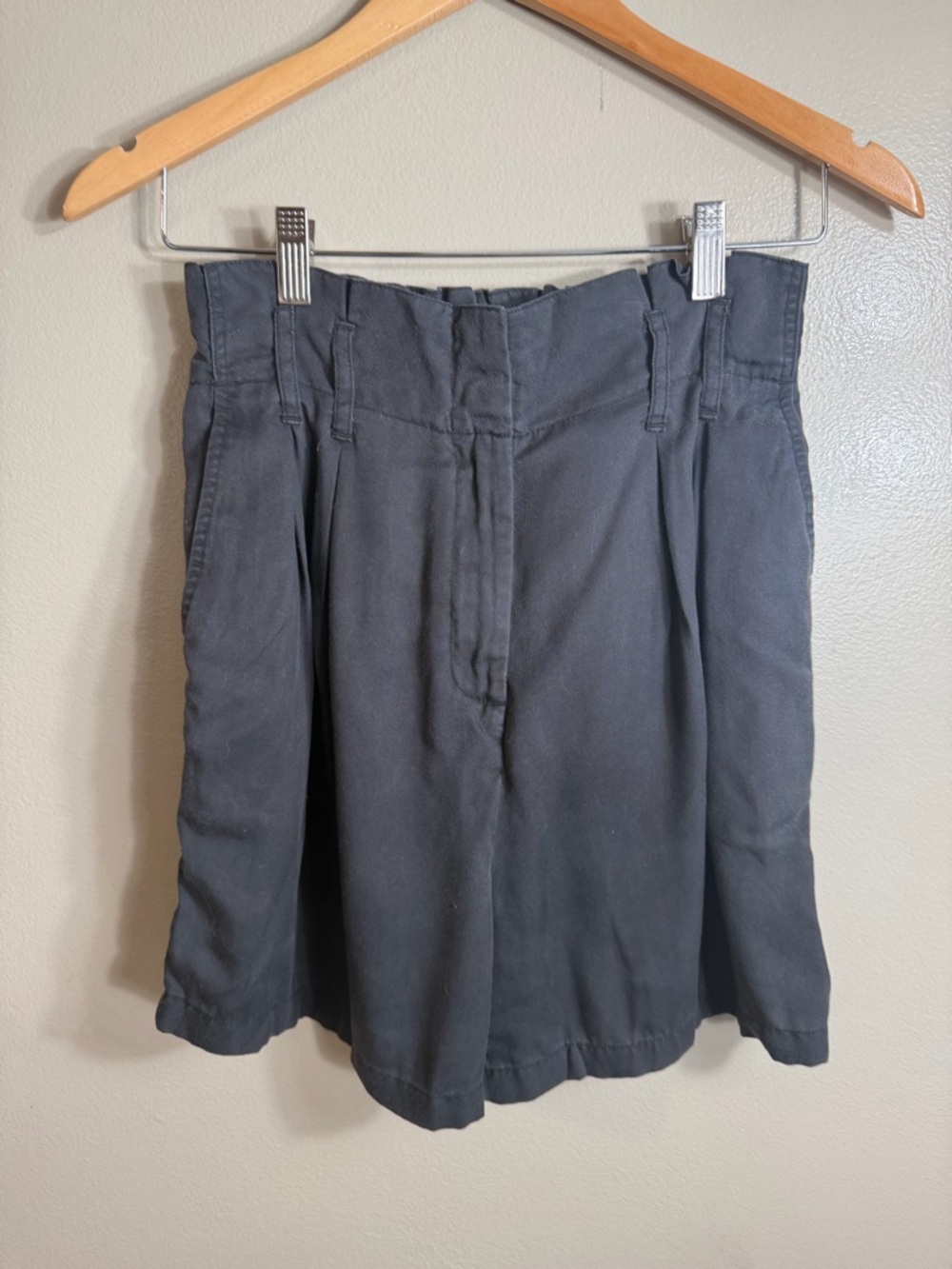 The Drop Fashion Jackson Black Paperbag Waist Shorts Small Utility Pull On